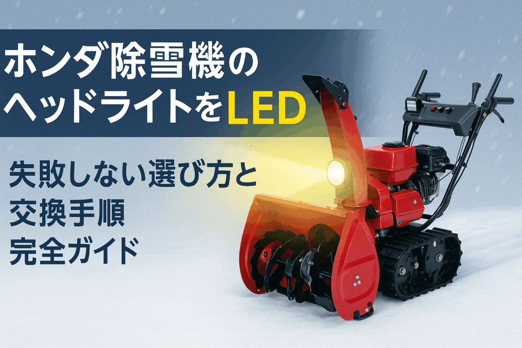 ホンダ除雪機のヘッドライトをLED化！失敗しない選び方と交換手順 完全 