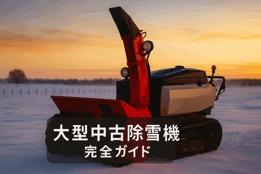 大型の中古除雪機を失敗せず選ぶ完全ガイド|北海道・農家の実情と業務用の定番まで一次情報で解説